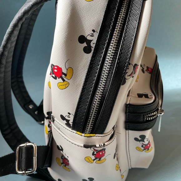 EUC Disney x Loungefly Mickey Mouse Allover Classic Standing Mini Backpack - Picture 4 of 7